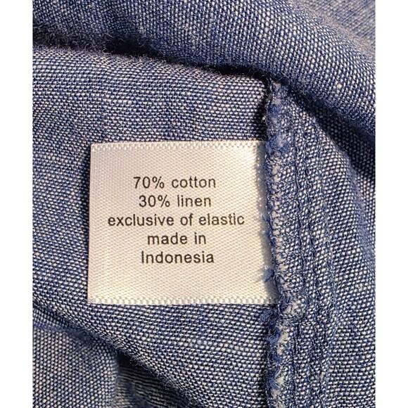 Lane Bryant Blue Denim Button Down Shirt Women’s Size 18 Tie Front - Picture 4 of 5